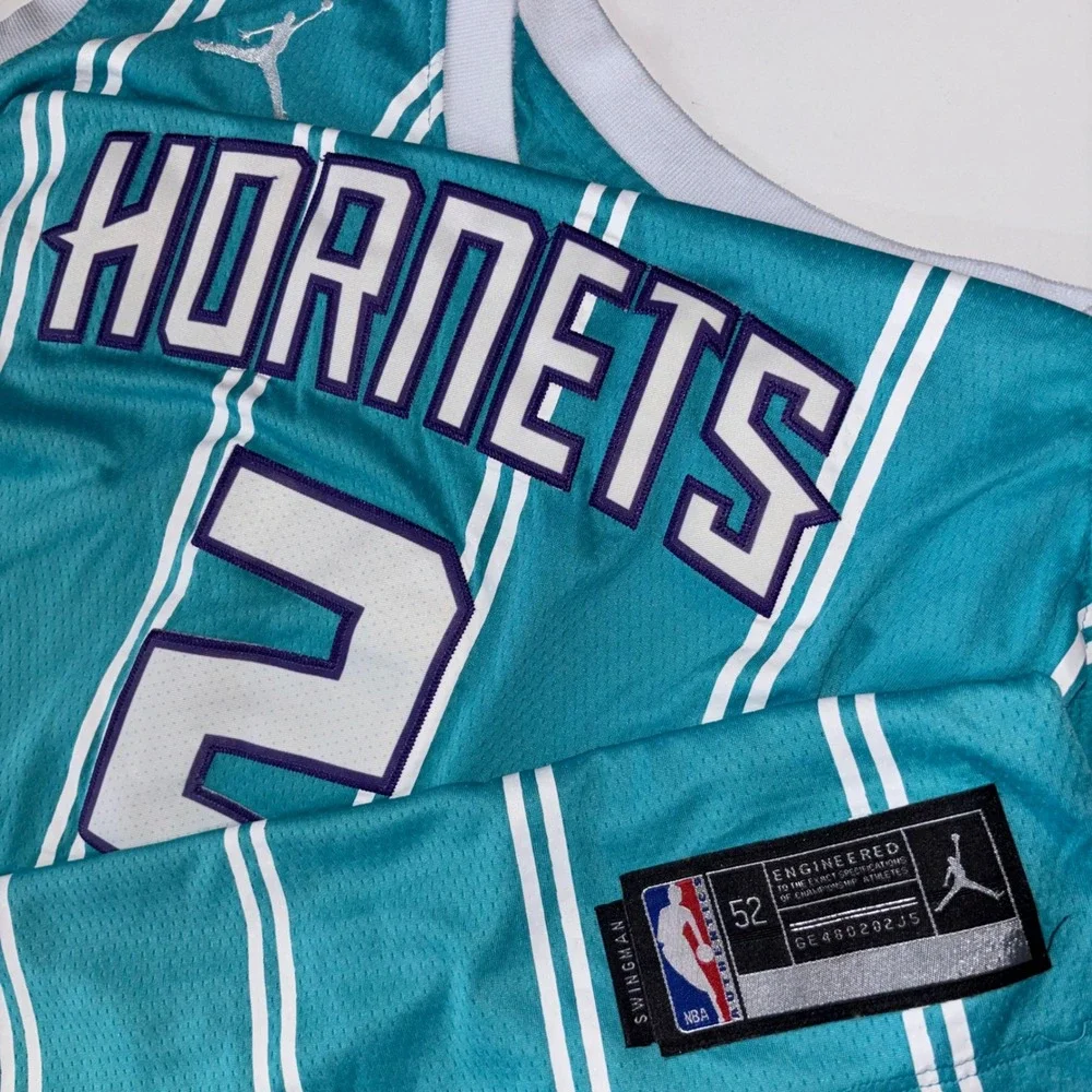 LaMelo Ball Charlotte Hornets #2 Jersey Mens 52 XL Nike Jordan Swingman Teal NBA